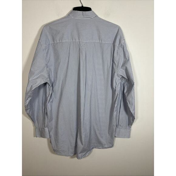 Cutter & Buck Green Bay Packers Button Front Dress Shirt Cotton XXL Blue Striped - Picture 7 of 8